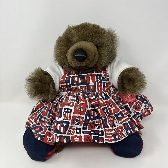Other - Build-A-Bear Chubby Cubby Vintage Plush‎ Teddy Pinafore Dress Shoes Has Orig Tag